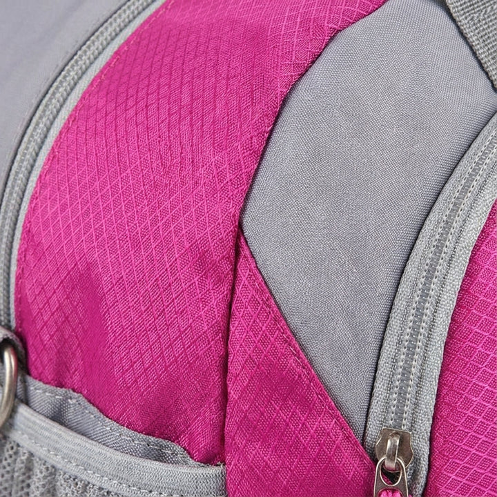 Spacious interior of a travel duffel bag with organized compartments, perfect for all your gear.