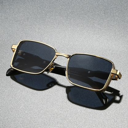 Modern square unisex sunglasses, offering essential UV protection. Fashion-forward alloy frame.