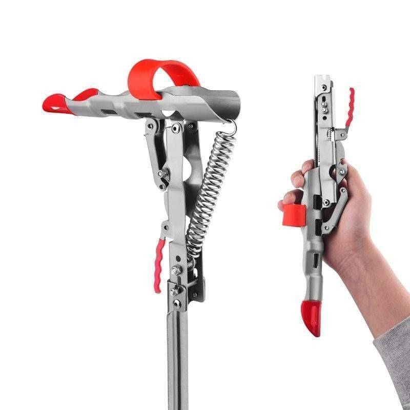Unisex stainless steel fishing rod holder with ground insert, providing hands-free fishing support.