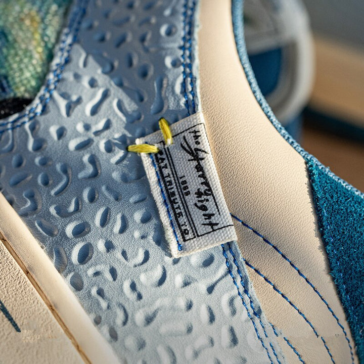 Vibrant Starry Night sneakers with artistic Van Gogh print, offering comfort and a unique statement for any outfit.