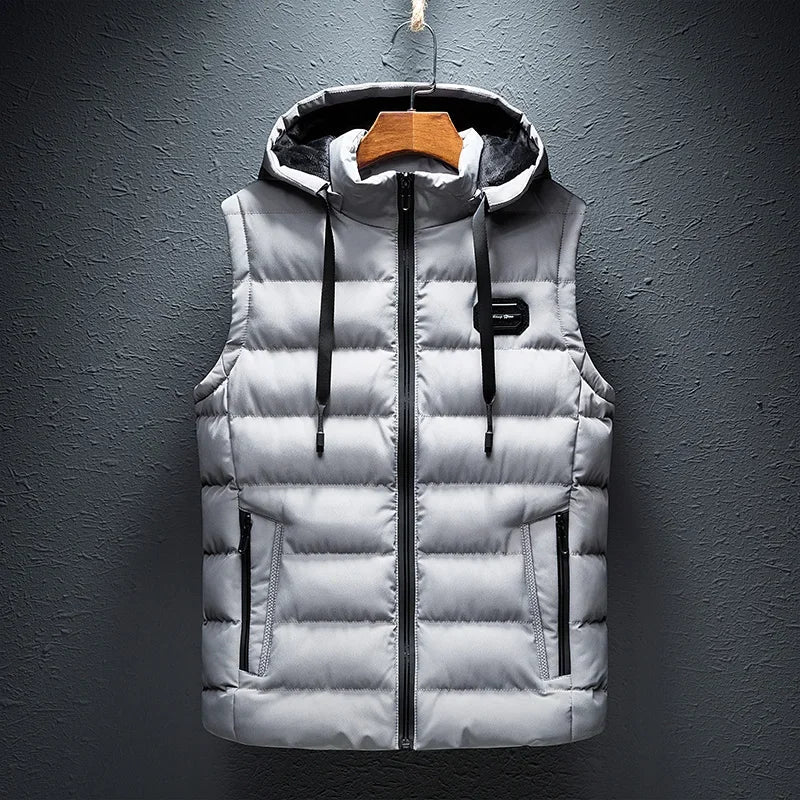 Comfortable cotton blend unisex streetwear vest, ideal for modern casual fashion and layering.