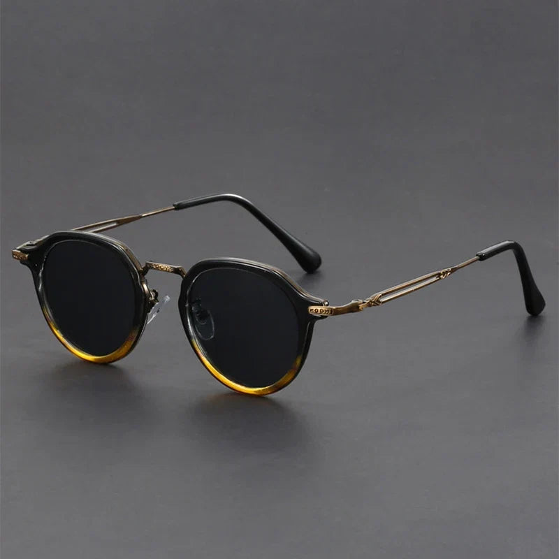 Unisex stylish metal frame sunglasses with UV protection, perfect for sun glare.
