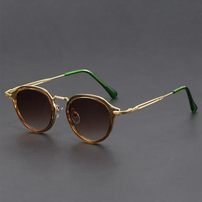 Unisex metal frame sunglasses, lightweight and durable with essential UV protection.