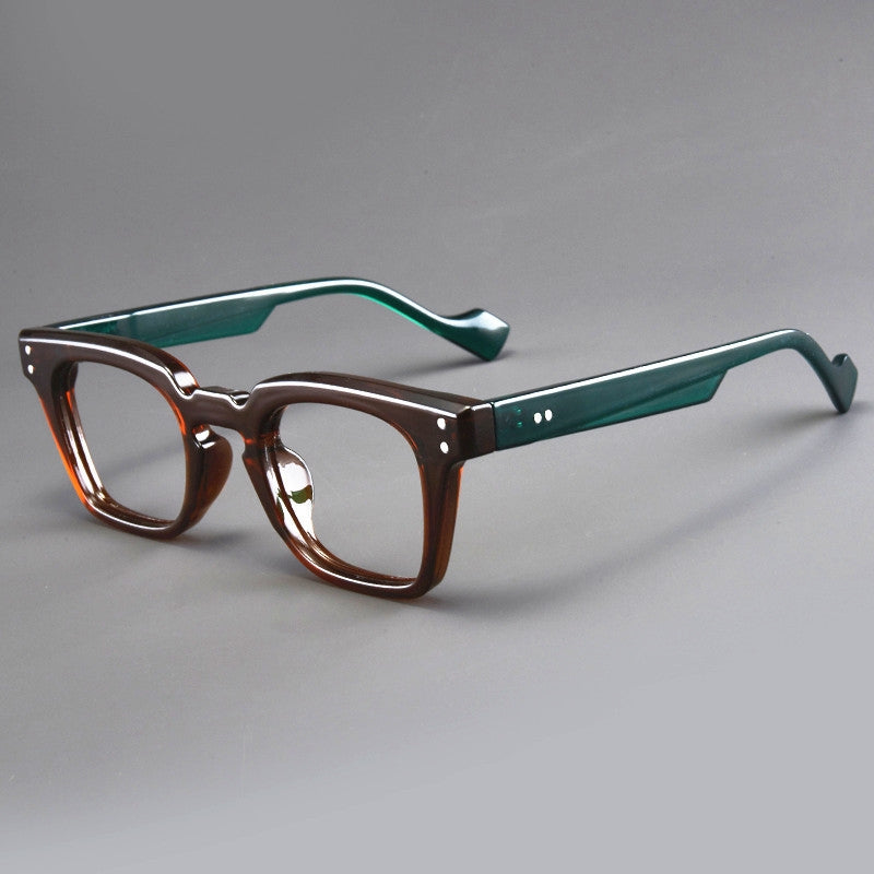 Stylish unisex reading glasses with anti-blue light lenses, providing clear vision & eye protection. Acetate frame, comfortable.