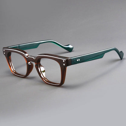 Stylish unisex reading glasses with anti-blue light lenses, providing clear vision & eye protection. Acetate frame, comfortable.