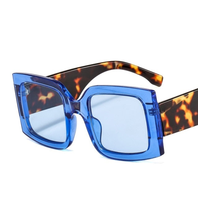 Trendy square frame UV protection sunglasses, perfect unisex fashion accessory for summer.