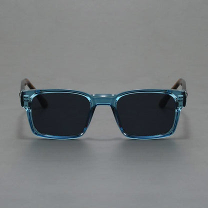 Squared frame shades offering full UV protection. Trendy unisex eyewear for sun protection.