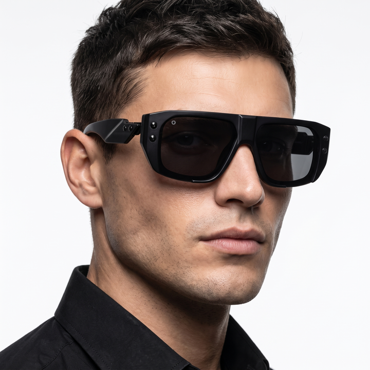 Crystal-clear frame unisex sunglasses, modern design offers maximum UV protection for your eyes.