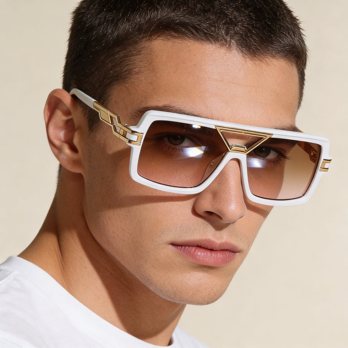 Compact unisex UV400 sunglasses, perfect for stylish eye protection on the go.