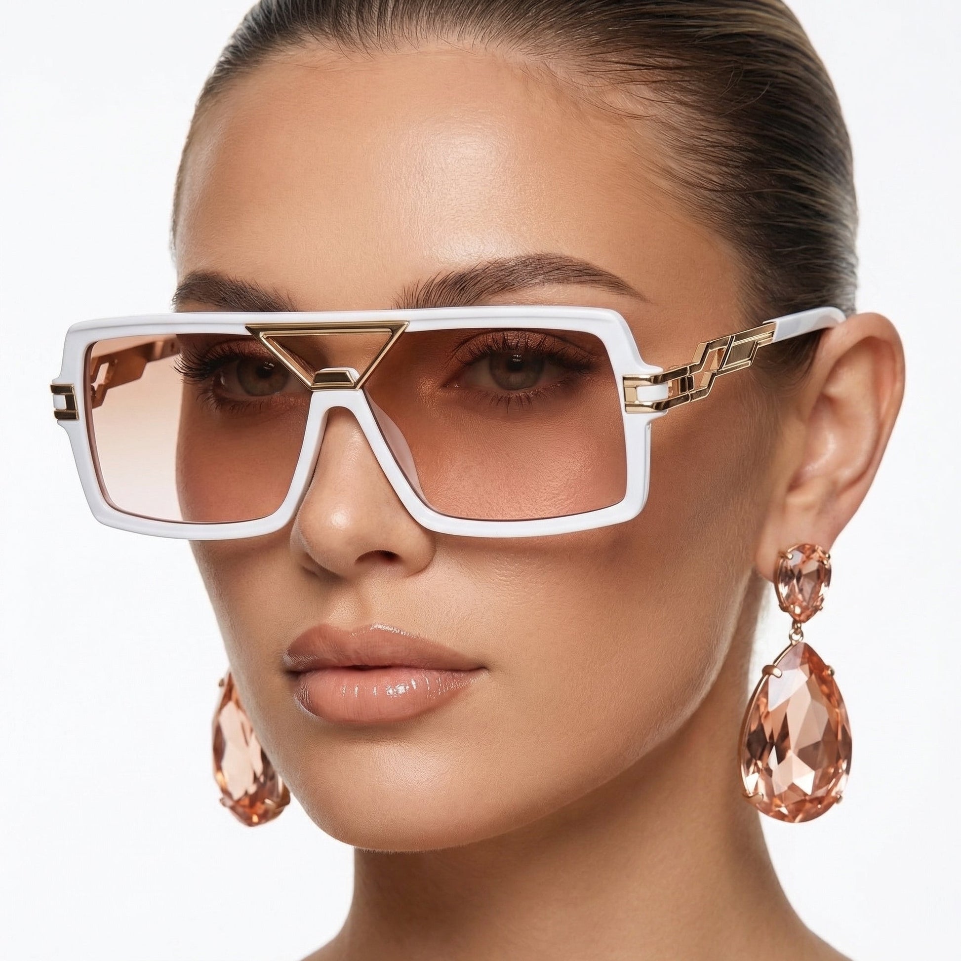 Unisex stylish sunglasses with robust UV400 lenses, presented in a protective case.