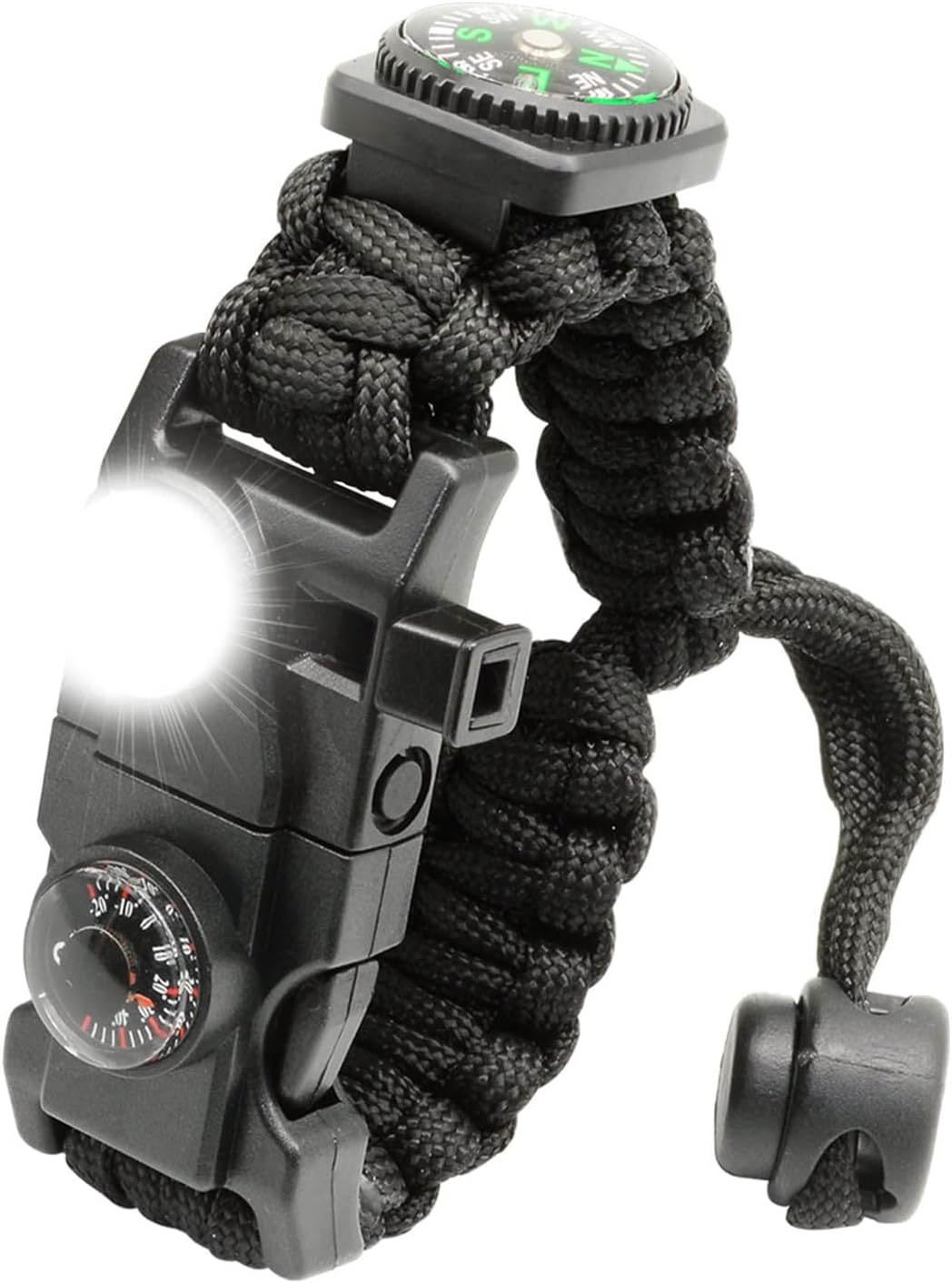 Unisex survival paracord bracelet with 20 emergency tools for outdoor adventures