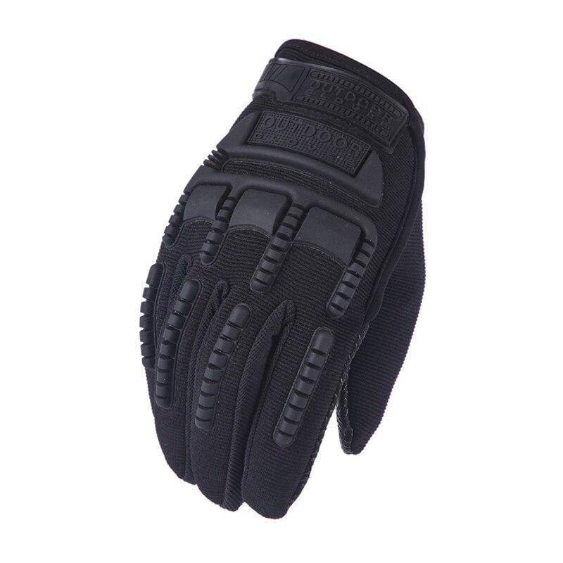 Pair of durable unisex tactical work gloves on a dark background, perfect for motorcycle and outdoor activities