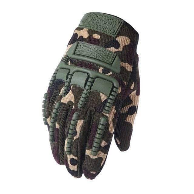Collection of unisex tactical anti-skid gloves in different colors, durable and versatile for military, work, or hunting