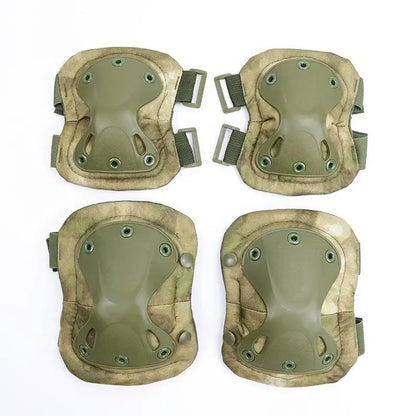 Versatile tactical knee and elbow protective gear set, suitable for various outdoor challenges