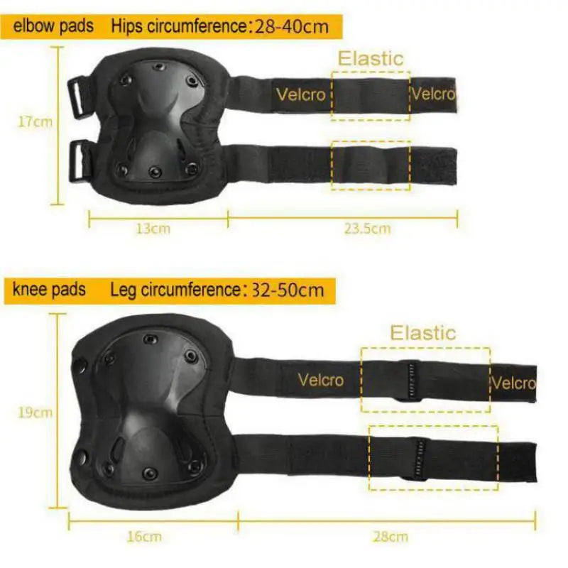 Close-up of tactical knee pad with adjustable straps, ideal for military and airsoft use