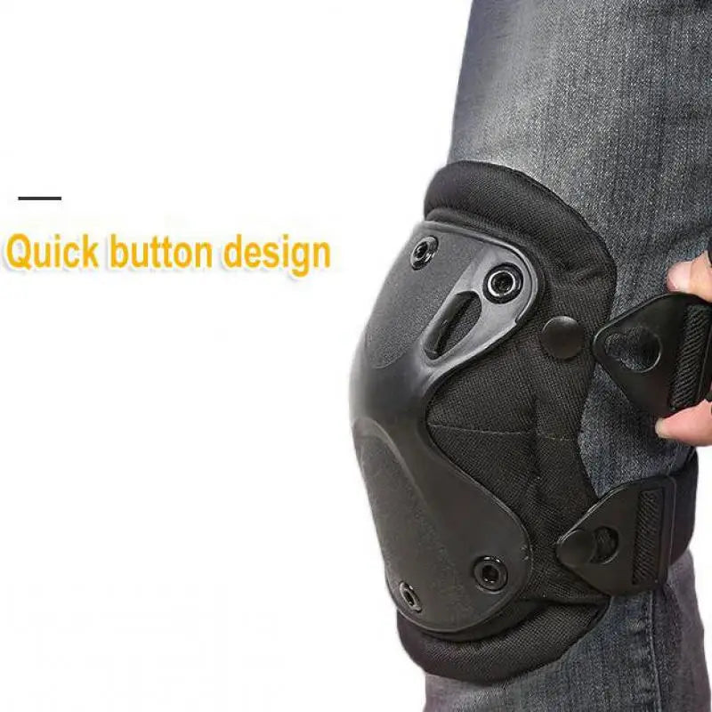 Heavy-duty elbow pad for outdoor sports, part of comprehensive tactical protective gear set