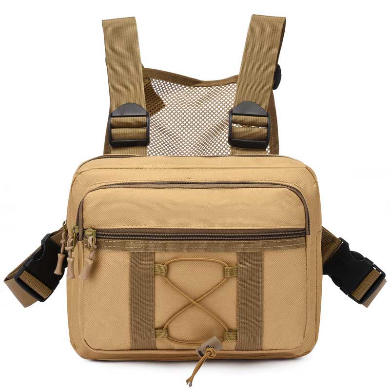 Adventure-ready tactical chest rig bag. Water-resistant, multi-pocket, unisex gear for hiking, airsoft.