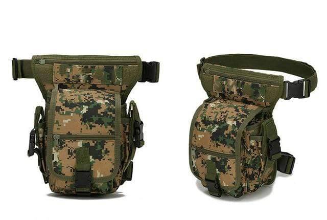 Sturdy drop leg bag for tactical use, hunting, or hiking; a reliable outdoor accessory.