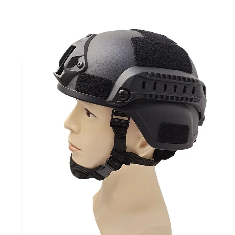 Close-up of a tactical FAST helmet's padding, ensuring comfort in paintball gear.