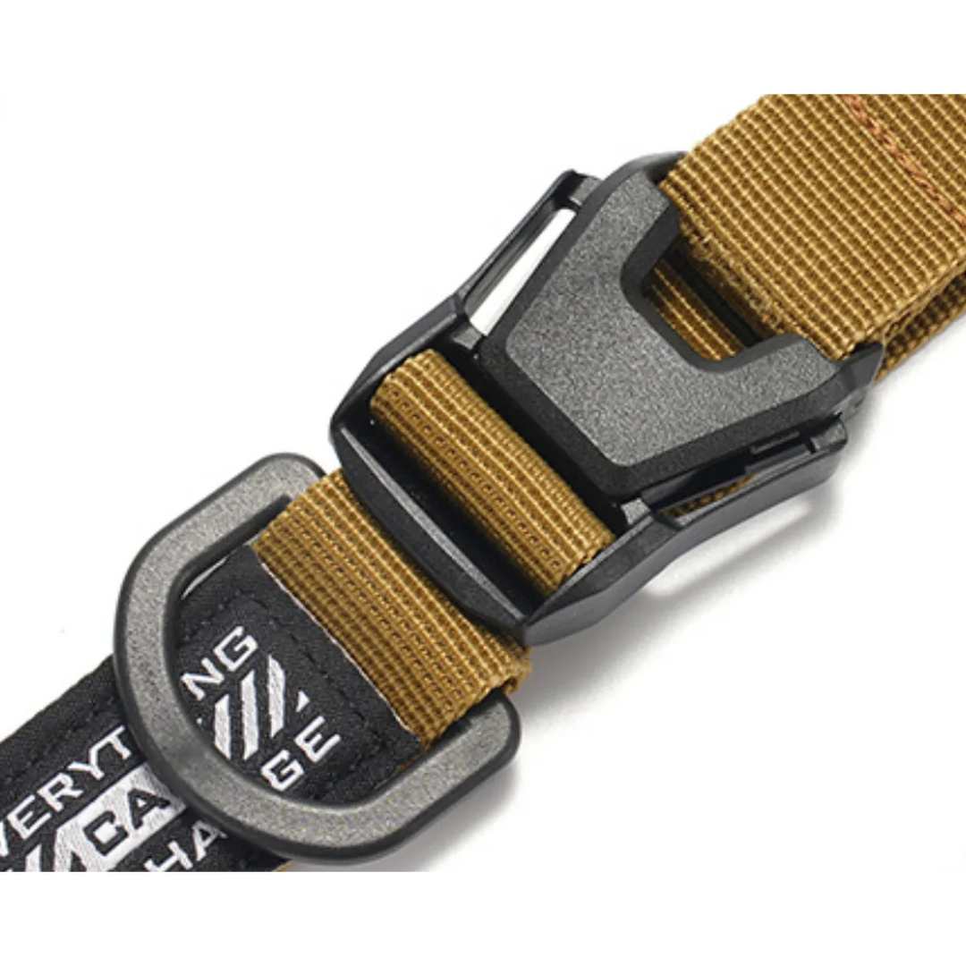 Tactical gear hook clip securing a rope, demonstrating its robust outdoor equipment use