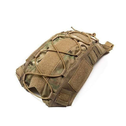 Unisex military helmet cover, camouflage pattern, with attachment points for tactical gear