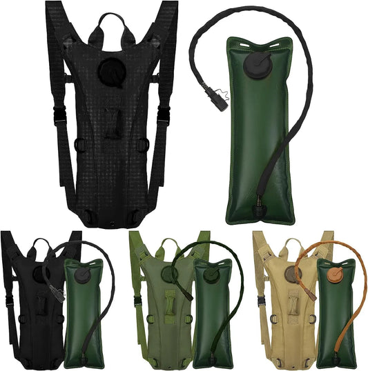 Unisex tactical hydration backpack, 3L water bladder for hiking & cycling, military style outdoor gear