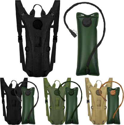 Unisex tactical hydration pack with 3L bladder, ideal for hiking and outdoor sports