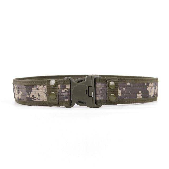 Durable black tactical nylon belt, unisex design for hiking, camping, and military applications