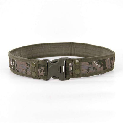 Robust camouflage tactical military nylon belt, perfect for hunting & survival gear, unisex