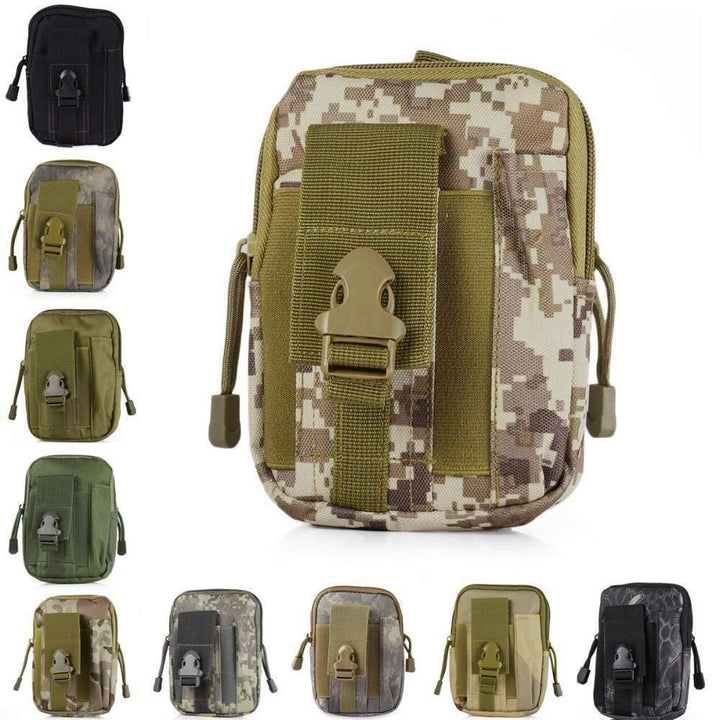 Unisex tactical MOLLE belt pouch, waterproof, for outdoor adventures and camping