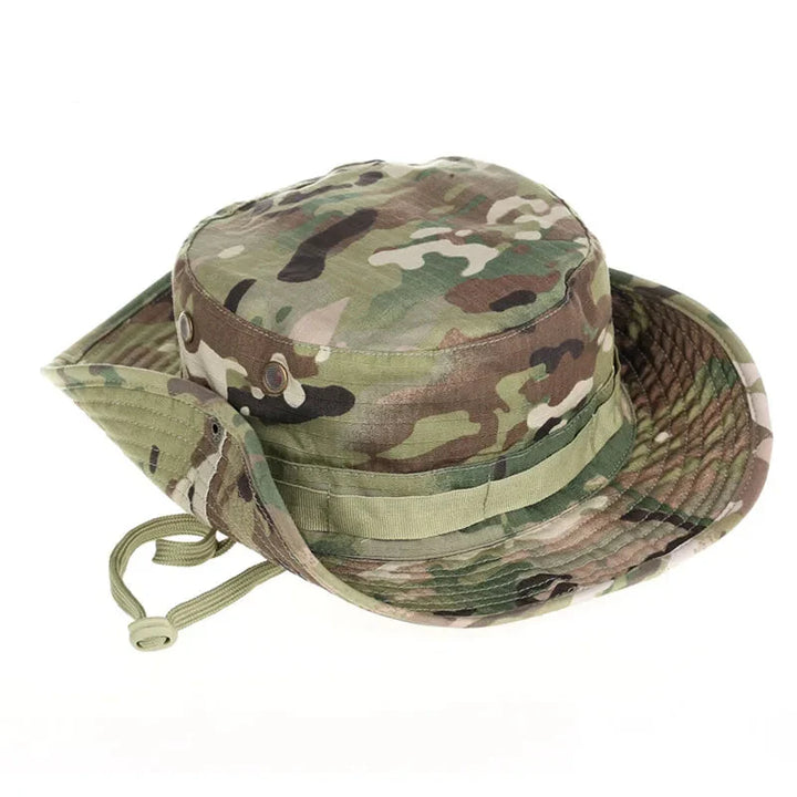 Khaki unisex boonie hat, perfect bucket hat for tactical outdoor adventures