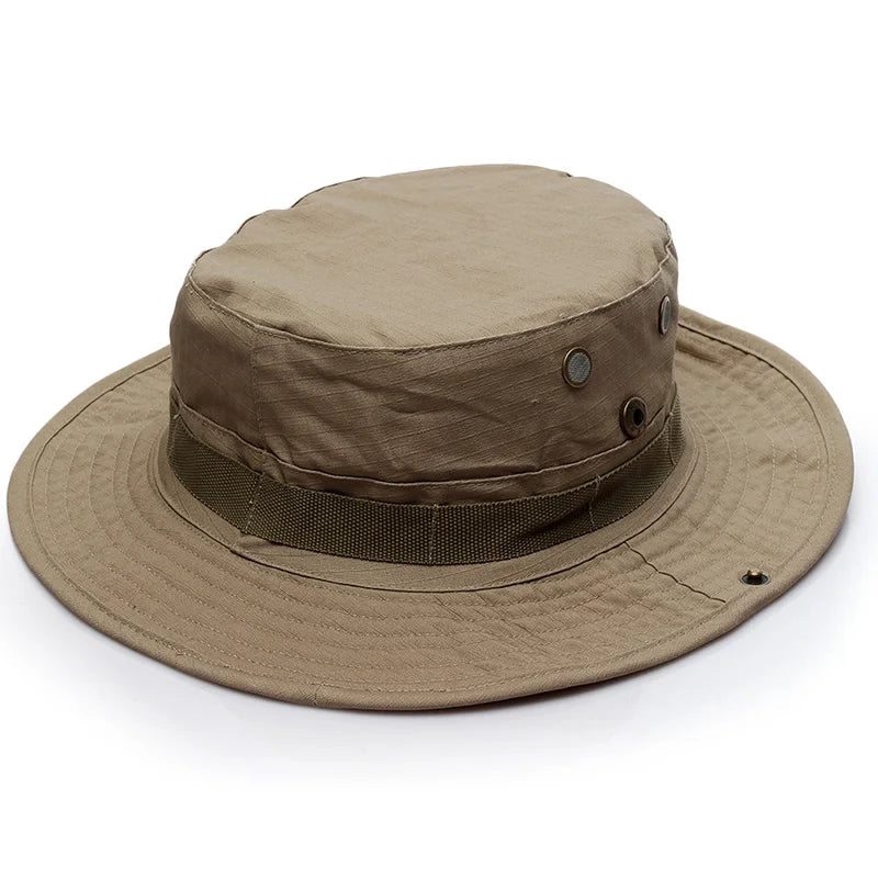Folded boonie hat, compact design for easy carrying in hiking or hunting gear