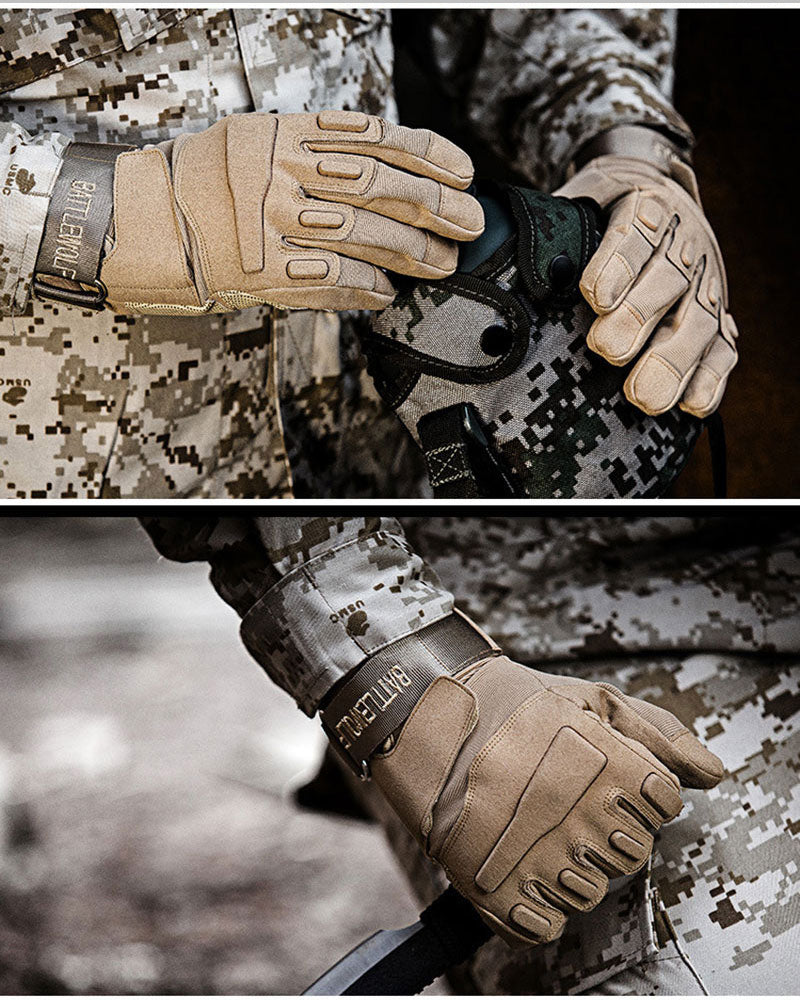 Protective tactical and shooting gloves, black, essential gear for any outdoor enthusiast