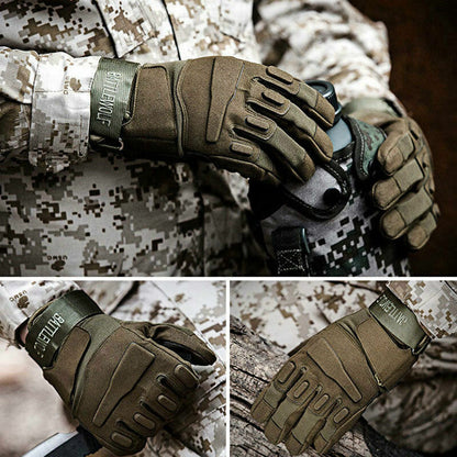 Military-grade tactical gloves, full finger, for outdoor sports & protection