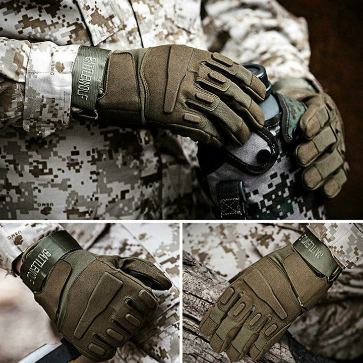 Military-grade tactical gloves, full finger, for outdoor sports & protection