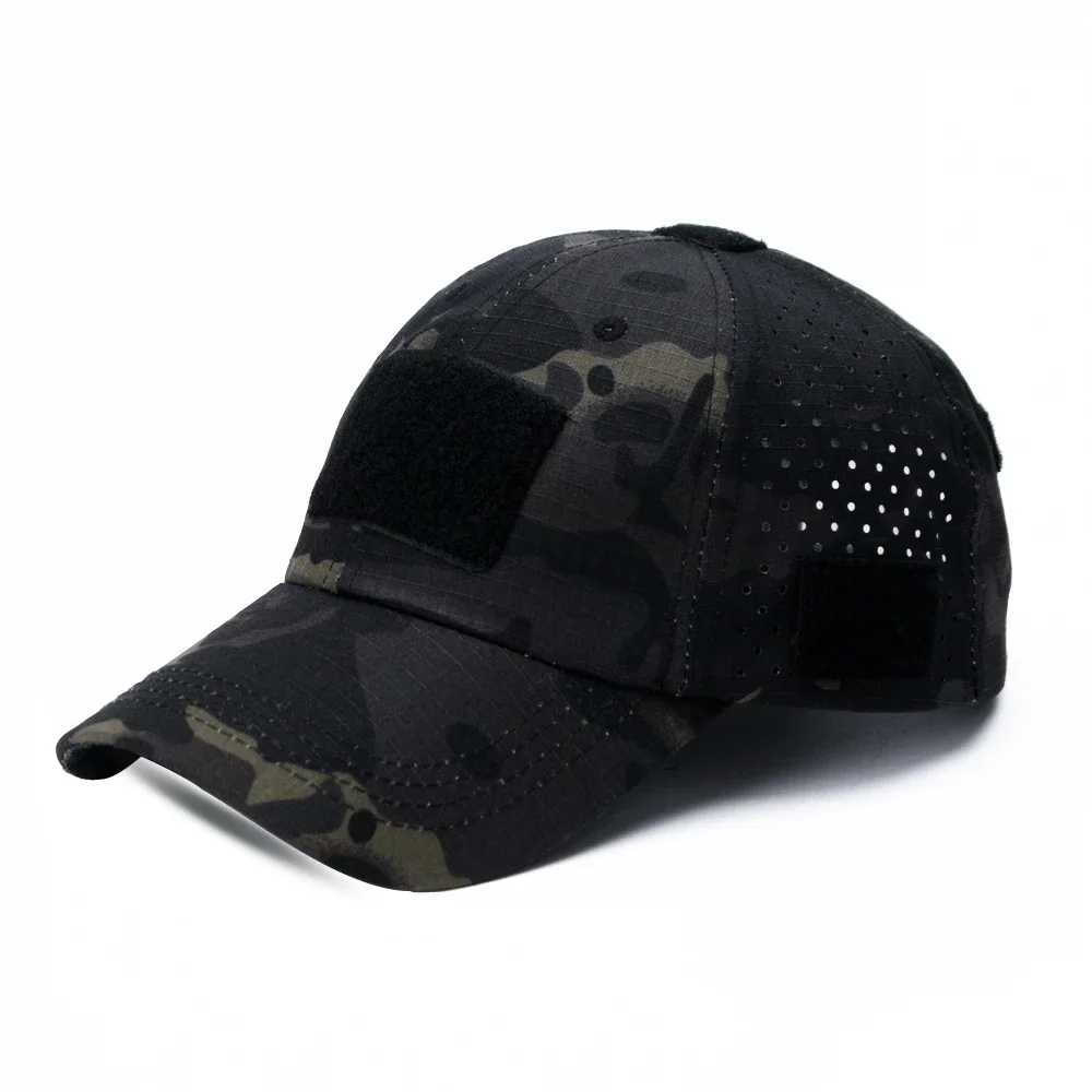 Unisex adventure gear: a tactical outdoor cap with ripstop fabric and sunglass slot for ultimate performance & sun protection.