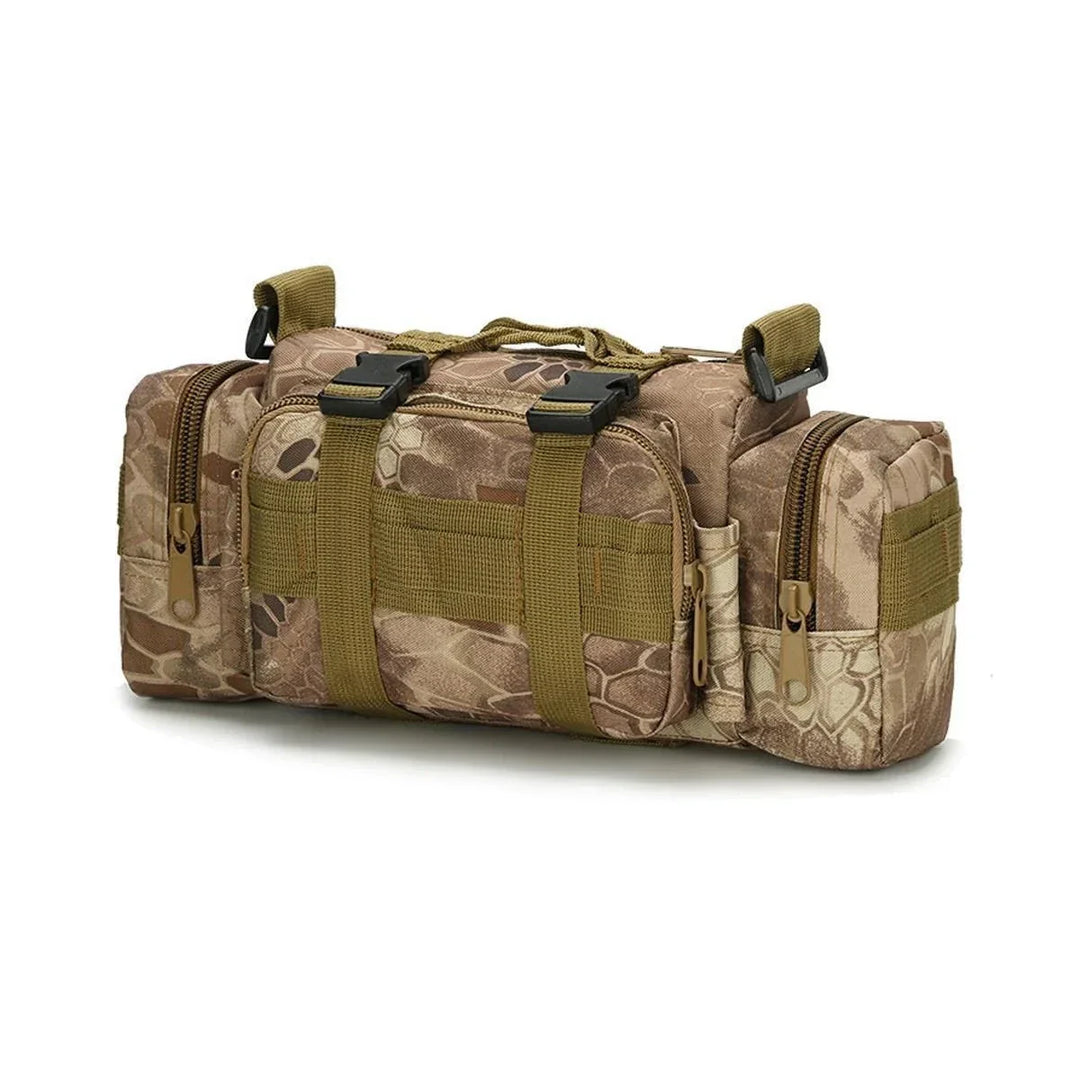 Unisex fanny pack for hiking, featuring adjustable strap and quick-release buckle for security