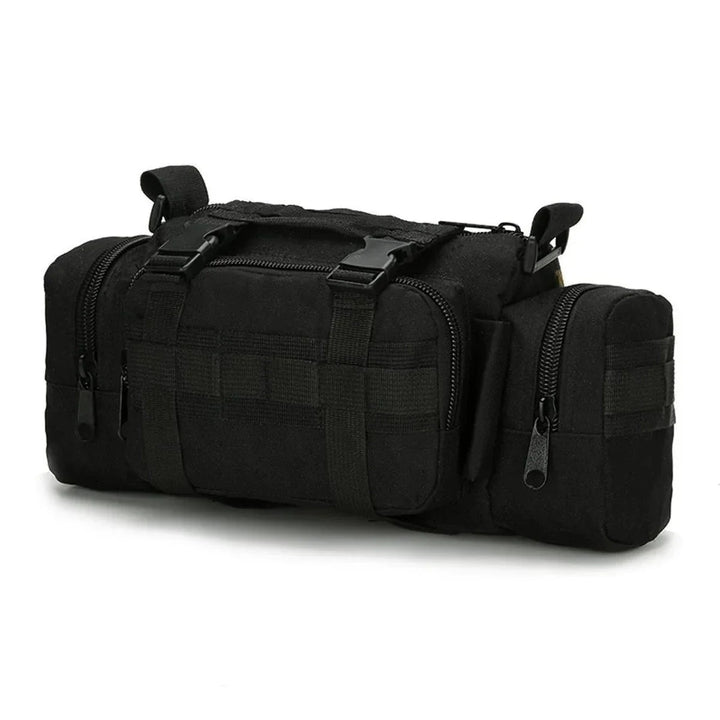 Interior view of tactical waist pack, showing organized space for essentials, utility bag