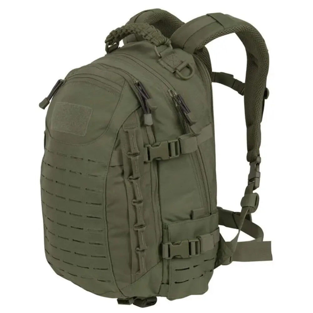 Rugged military-style camping pack, 1830 cu in waterproof tactical backpack for unisex outdoor use.