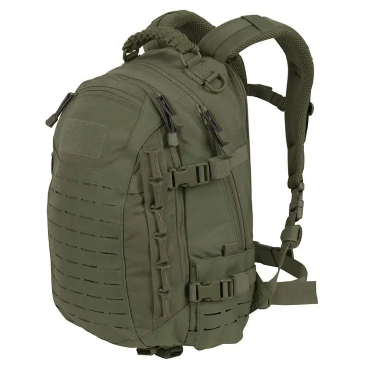 Rugged military-style camping pack, 1830 cu in waterproof tactical backpack for unisex outdoor use.