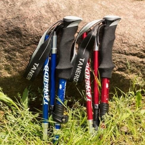 Durable, lightweight telescopic hiking poles. Compact, adjustable walking sticks ideal for travel & camping.