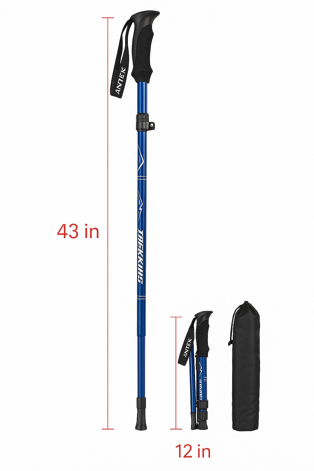 Unisex adjustable walking sticks & trekking poles for hiking, camping, and all outdoor adventures.
