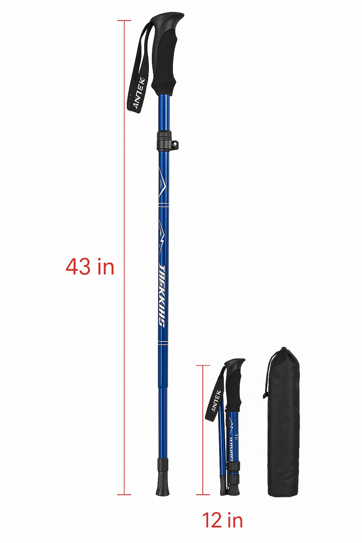 Unisex adjustable walking sticks & trekking poles for hiking, camping, and all outdoor adventures.