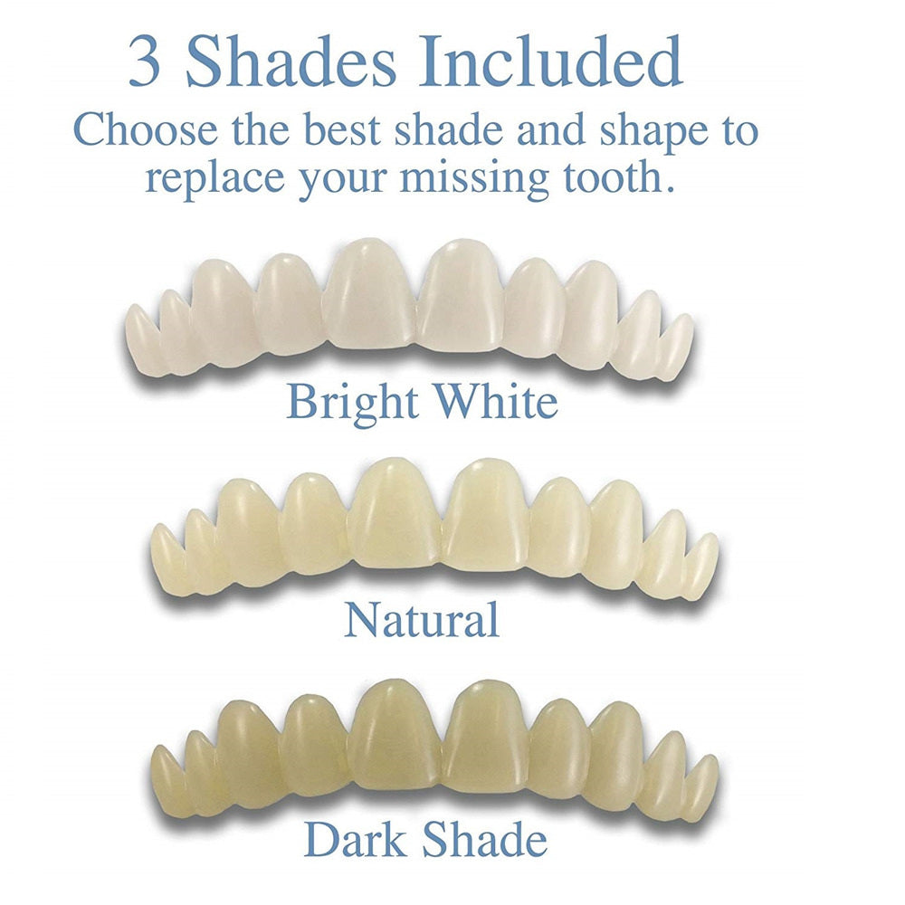 Easy-fit temporary tooth covers, offering a natural-looking dental aesthetic for an enhanced and confident smile.