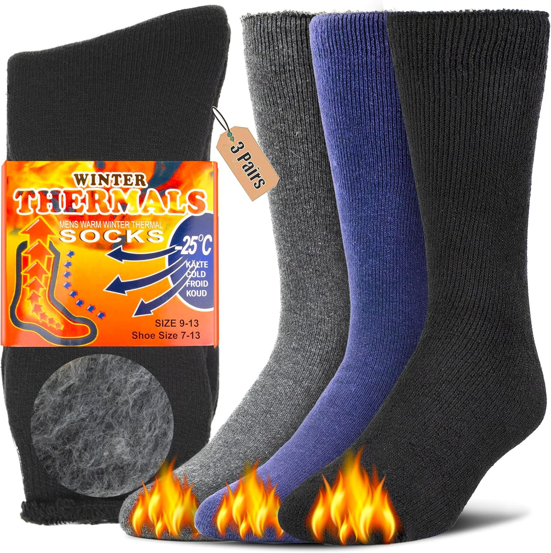 Close-up of cozy thermal boot socks, featuring HeatGrip insulation for superior warmth in extreme winter conditions.