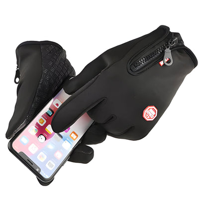 Unisex outdoor gear thermal gloves with touch screen, windproof, and waterproof features.