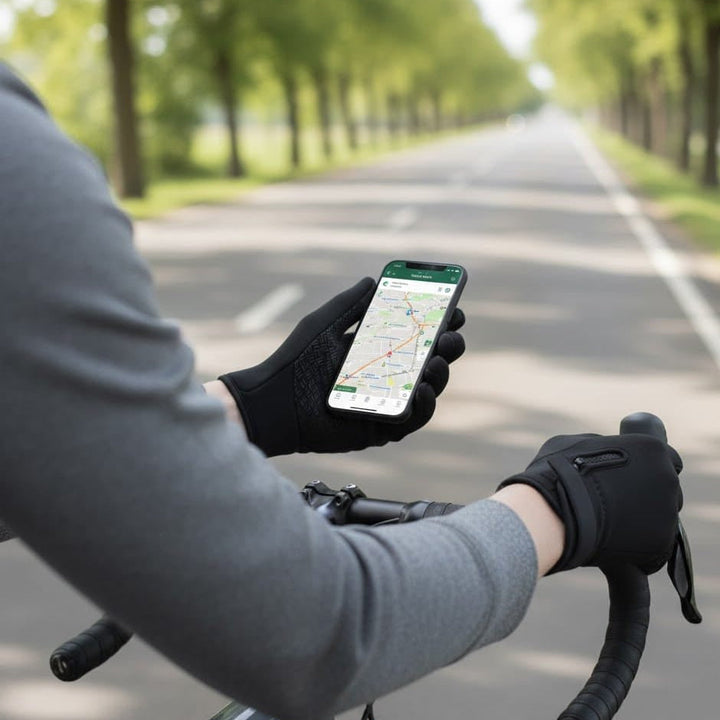 Warm windproof winter gloves with touchscreen compatibility. Ideal for outdoor sports & cold weather.