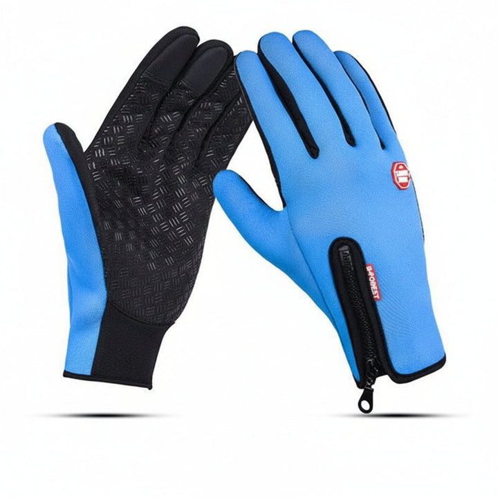 Durable windproof thermal gloves, unisex design. Touchscreen functionality for winter outdoor activities.