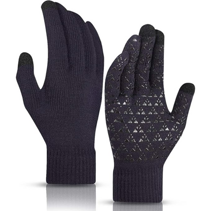 Durable thermal outdoor gloves, unisex, touchscreen for winter sports.