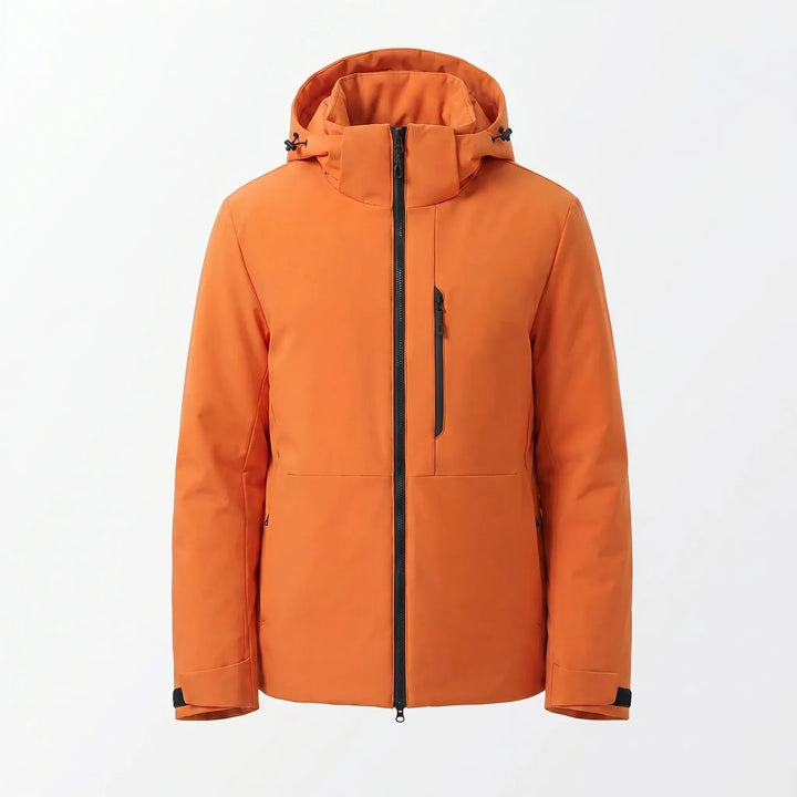 Comfortable unisex thermal windbreaker jacket, offering warmth and wind protection for active outdoor wear & cold climates.